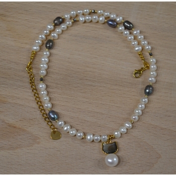 Naszyjnik z pereł słodkowodnych